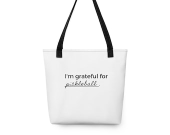 Pickleball Dankbaarheid Tote Bag, dankbaar voor Pickleball Bag, Pickleball Lover, Pickleball Tote Bag, Pickleball Player, Cadeau voor Pickleball
