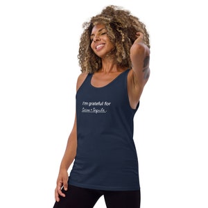 Tacos & Tequila Unisex Tank Top, Grateful for Tacos and Tequila Tank, Tacos and Tequila Gratitude Tank Top