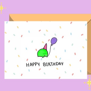 Alles Gute zum Geburtstag Frosch Karte | Digitaler Download | Alles Gute zum Geburtstag Karte | Zuhause ausdrucken