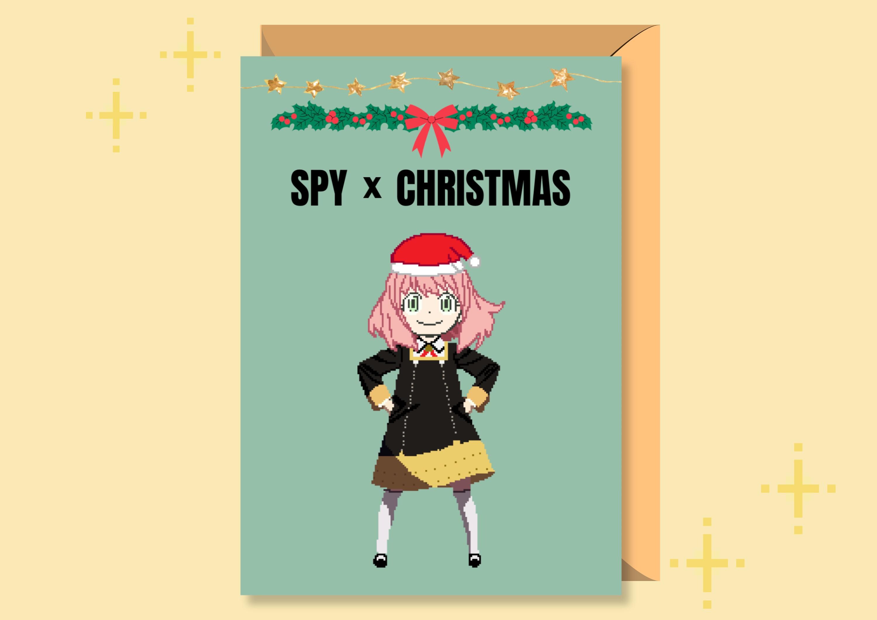Spy X Family Anime Printable Christmas Card | Thank You Card
