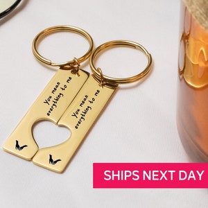 Personalized Coordinates Keychain Special Date Location, Anniversary Gift for Husband Wife Hubby Gift for Him Her, Heart Keyring Custom Text