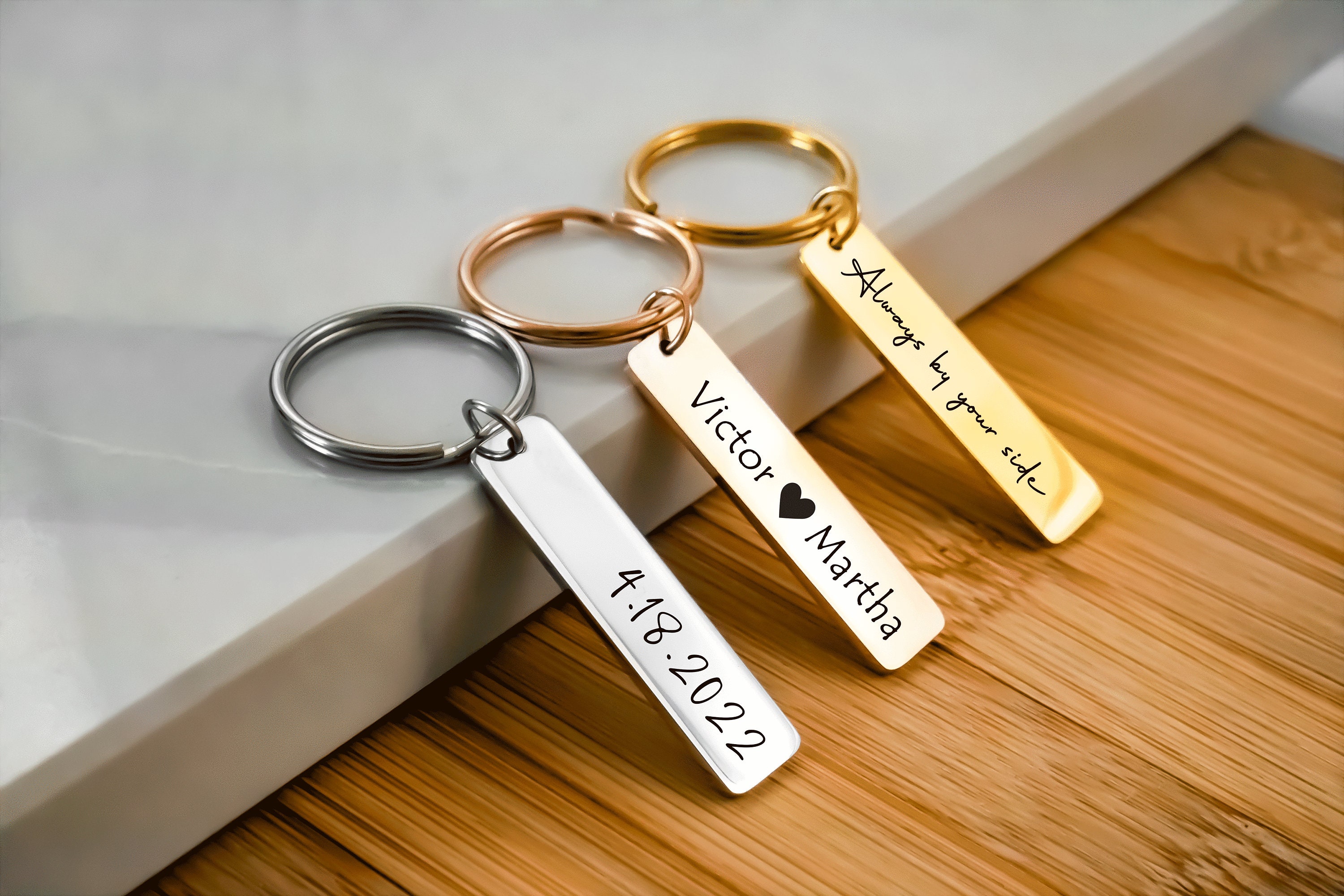 Full Custom Keychain for Husband Wife Married Gift Ideas for Etsy
