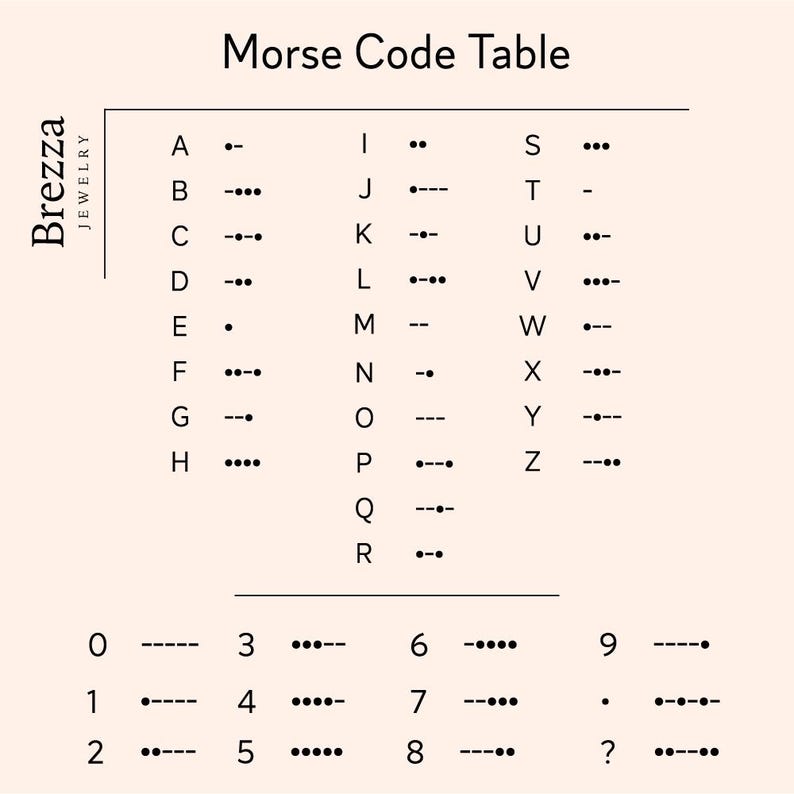 Custom Morse Code Necklace • Secret Message Necklace • Personalized ...