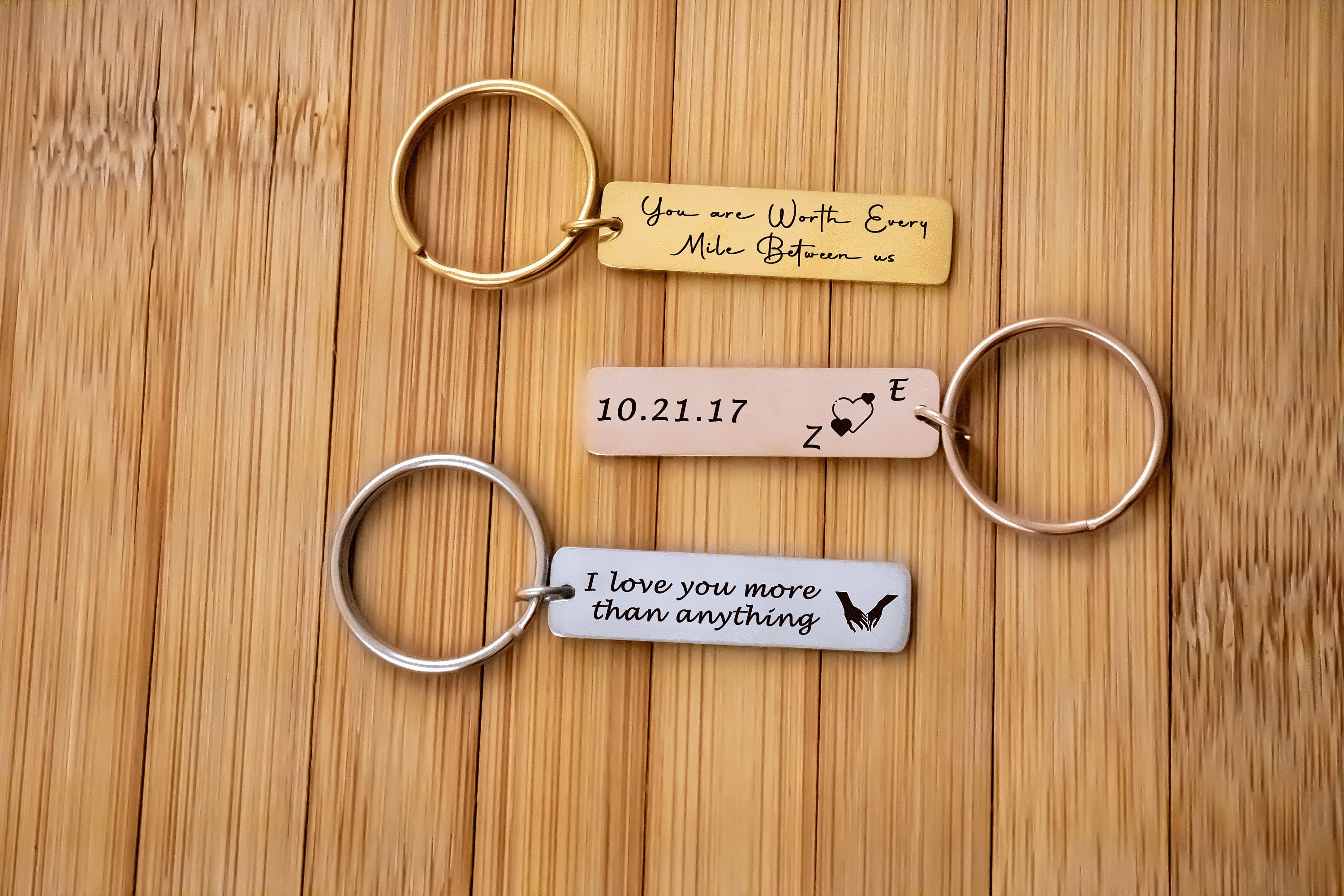 Full Custom Keychain for Husband Wife Married Gift Ideas for Etsy