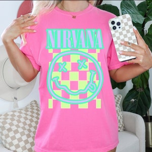 Nirvana tShirt Preppy Shirts Comfort Colors Shirt Summer Shirts Trendy Clothes Aesthetic Clothes Womens Tshirts Oversized