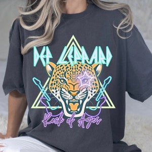 Def leopard tshirt, rock band shirt,Preppy Shirts, Comfort Colors Shirt Summer Shirts,Trendy Clothes,Oversized