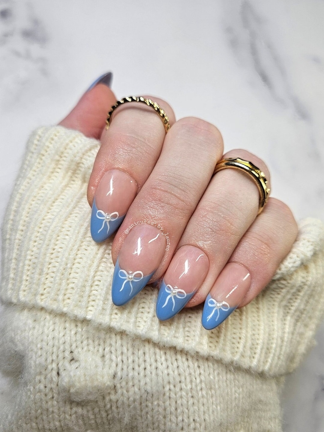 Rustic Barn Wedding Nails with Pearl Touch