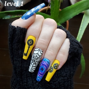 Halloween Hand Painted Character Custom Press On Nail Set