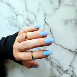 Mooncat Sabertooth Matte Single Color Press on Nail Set - Etsy