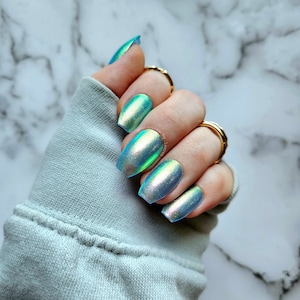 Mooncat Mermaid Bait Single Color Press On Nail Set