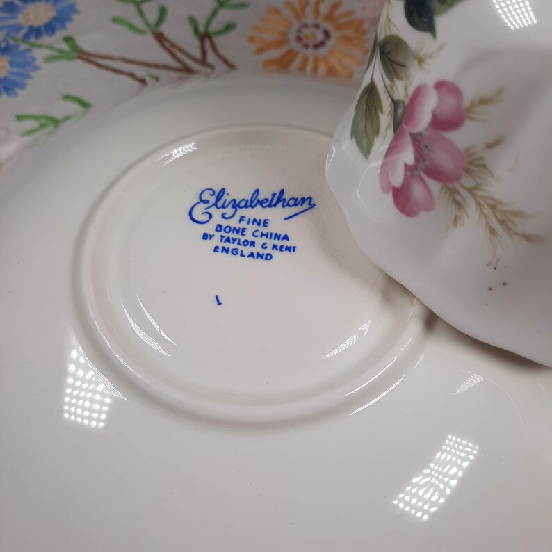 Vintage Mix and Match China Tea Set for 4, Pink Florals/ Vintage China