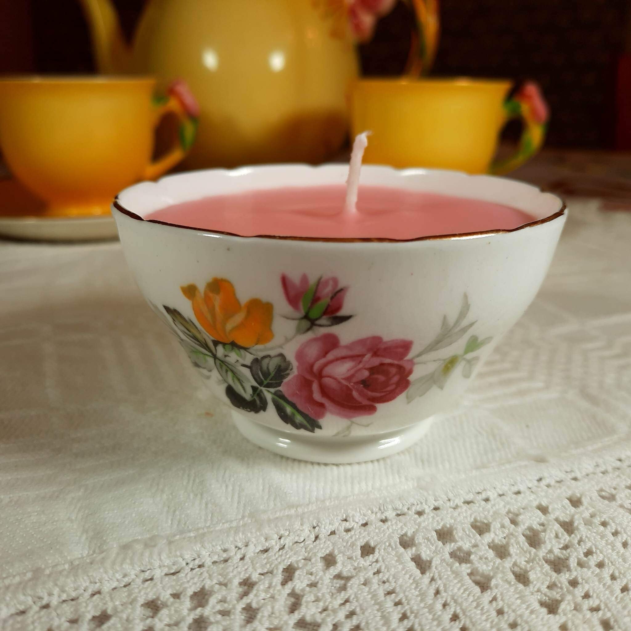 Multipack Tea Cup Candles /vintage Tea Cup Candles/ Multi Container