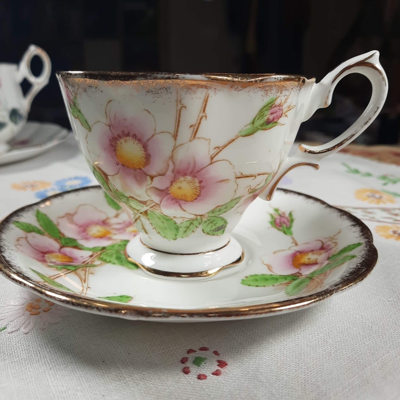 Vintage Mix and Match China Tea Set for 6 Pink Florals/ Etsy
