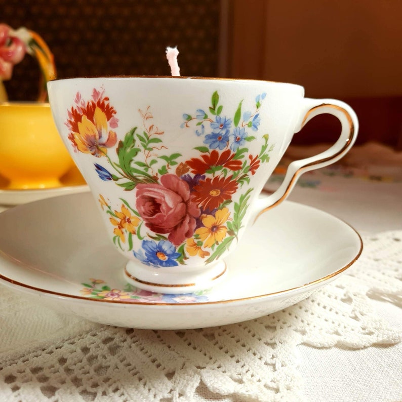 Multipack Tea Cup Candles /vintage Tea Cup Candles/ Multi Etsy