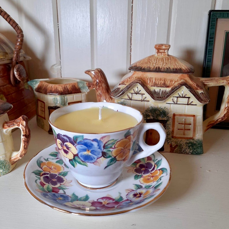 Multipack Tea Cup Candles /vintage Tea Cup Candles/ Multi Etsy