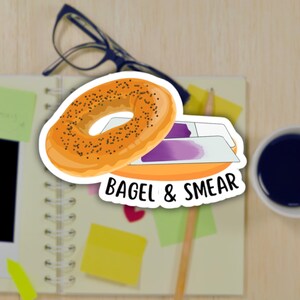 Funny Hematology Sticker, Bagel and Smear, Clinical Laboratory Humor, Med Tech Gift, Lab Tech Decal, Oncology Nurse, Lab Week Prize