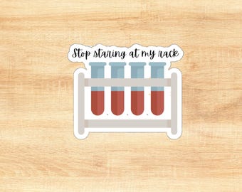 Adesivos engraçados para tubos de ensaio de laboratório, adesivos científicos, presentes de química, artigos de papelaria engraçados, decoração de escritório de laboratório, cientista de laboratório clínico