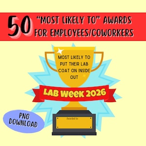 Fun Lab Week Idea "Most Likely To" Awards, Laboratory Professionals Week 2026, Lab Story Infinity and Beyond, Med Tech Appreciation, CLS