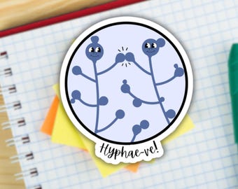 Funny Yeast Hyphae Sticker, Science Lover Gift, Biology Decal, Laptop Decor, Mycology Lab, Biologist Present, Fungi Med Tech Gift