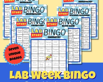 Lab Week 2026 Bingo Game Activity- Lab Story, Printable Digital PDF Download, ASCP, MLS, Phlebotomy