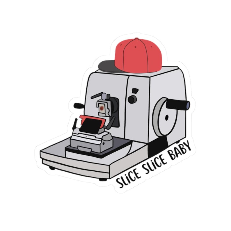 Slice Baby Funny Histology Sticker, Histo Tech Gift, Pathology Decal, Laboratory Humor, Microtome Technician, Histopathology Clinical Lab image 3