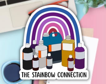 Sticker drôle Stainbow, Humour de laboratoire d'histologie de pathologie, cadeau Med Tech, Histo Tech, Sticker cytologie, Science Stain Diagnostics