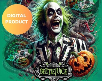 Beetlejuice Horror  PNG | Halloween digital product| Trick or Treat Download