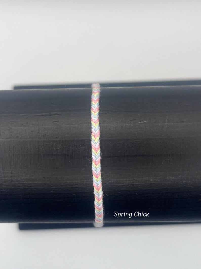 Customizable Fishtail Braided Friendship Bracelet, Woven Cotton Thread ...