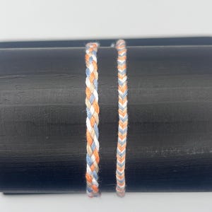 2 Pack Bracelet Anklet Coral Gift Set Braid & Fishtail Braid Friendship Bracelet | Customizable Adjustable Waterproof String Thread Bracelet
