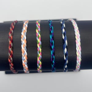 CUSTOMIZABLE Braided Friendship Bracelet | Thread Bracelet & Anklet | Woven String Bracelet | Waterproof Adjustable Custom Bracelets
