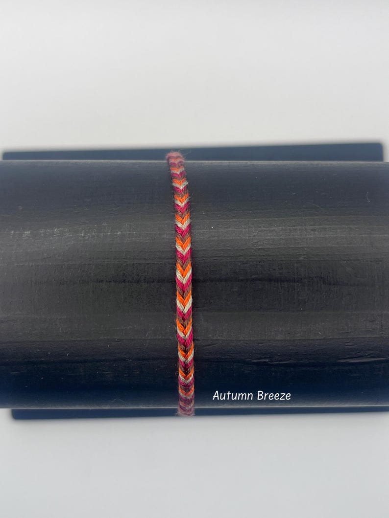 Customizable Fishtail Braided Friendship Bracelet, Woven Cotton Thread ...