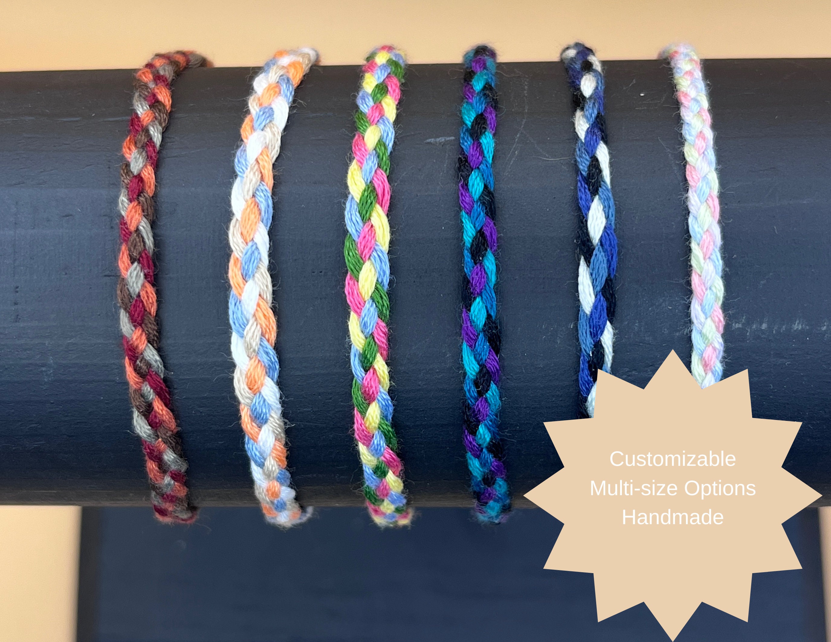 Single Braided Friendship Bracelets, Bulk, Trendy, Colorful, Cheap, Woven,  Handmade, Customizable, Party Wedding Favor, Stocking Stuffer