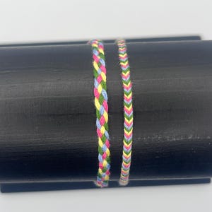 2 Pack Bracelet Anklet Garden Gift Set Braid & Fishtail Braid Friendship Bracelet Customizable Adjustable Waterproof String Thread Bracelet