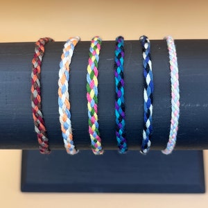CUSTOMIZABLE Braided Friendship Bracelet | Thread Bracelet & Anklet | Woven String Bracelet | Waterproof Adjustable Custom Bracelets