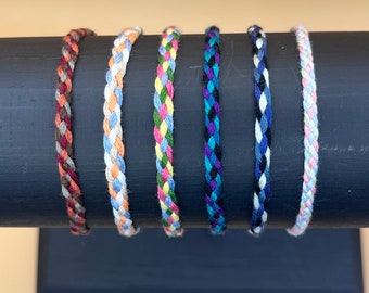 CUSTOMIZABLE Braided Friendship Bracelet | Thread Bracelet & Anklet | Woven String Bracelet | Waterproof Adjustable Custom Bracelets