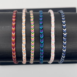 CUSTOMIZABLE Fishtail Braided Friendship Bracelet Customizable Adjustable Waterproof Woven String Thread Bracelet