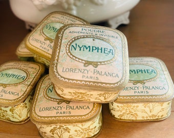 RARE Nymphea - Lorenzy-Palanca - PARIS antique face powder boxes