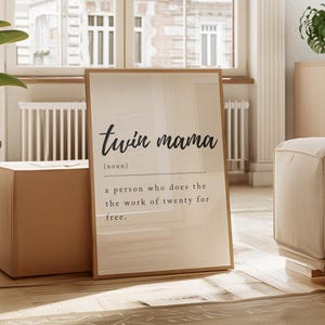 Twins Definition Print - Twin Nursery Decor, Twin Boys Gifts, Sisters Wall Art, Brothers Wall Art, Twins Wall Art, Twins Room Decor