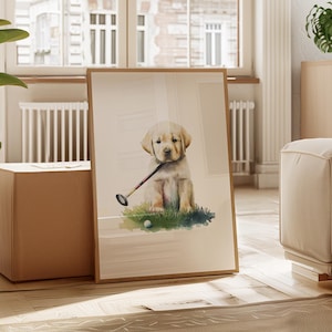 Golf Nursery Prints - Sports Nursery Prints, Dog Wall Decor, Vintage Boy Nursery Prints, Kids Playroom Printable, Boys Room Decor Sports