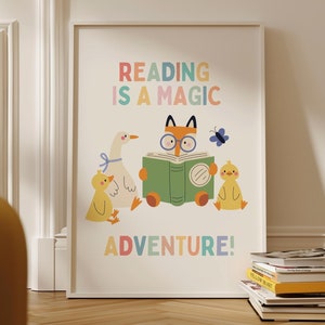 Read More Books Wall Art - Colorful Kids Room, Nursery Art, Gift for Readers, Reading Nook Decor, Educational Posters for Homeschool