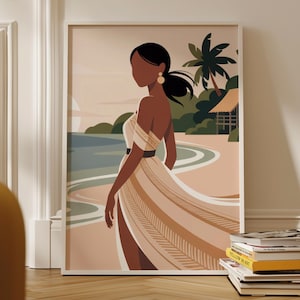 Philippines Apartment Decor - Filipino Apartment Wall Art Decor, Pinoy Faceless Portrait Print, Filipina Print, Tagalog Wall Home Decor