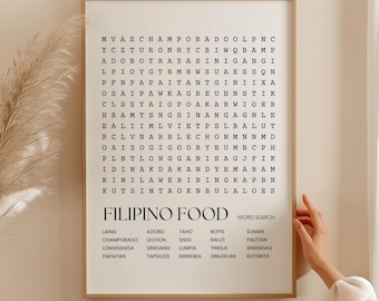 Filipino Food Wall Art - Pinoy Modern Kitchen Wall Art, Philippines Kitchen Wall Art Decor, Filipina Kitchen Printable Art, Filipino Art