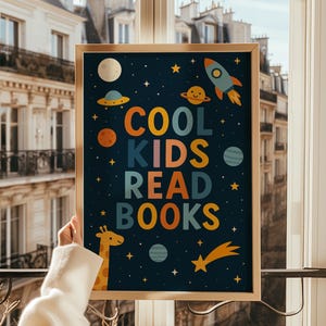 Retro Reading Nook Poster: Kids Classroom Decor (Digital Download)