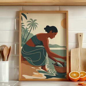 Philippines Apartment Decor - Filipino Apartment Wall Art Decor, Pinoy Faceless Portrait Print, Filipina Print, Tagalog Wall Home Decor