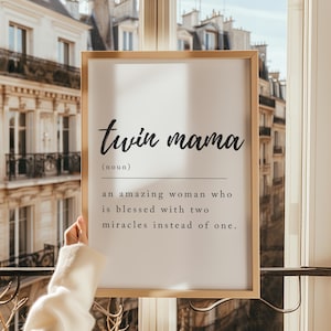Twins Definition Print - Twin Nursery Decor, Twin Boys Gifts, Sisters Wall Art, Brothers Wall Art, Twins Wall Art, Twins Room Decor