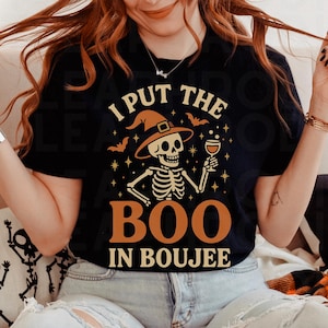 I Put The Boo in Boujee Ghost PNG: Coquette Halloween Design (Digital Download, SVG/PNG File)