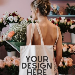 Canvas Tote Bag Mockup - Minimalist Style Mockup, Boho Tote Bag Mockup, Liberty Bags OAD113 Mockup, Port Authority B150 Bags, Tote Mock up