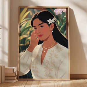 Philippines Modern Artwork - Tagalog Modern Art Posters, Living Room Home Decor, Trendy Home Poster, Pinay Beauty, Instant Digital Download