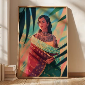 Philippines Apartment Decor - Filipino Apartment Wall Art Decor, Pinoy Faceless Portrait Print, Filipina Print, Tagalog Wall Home Decor