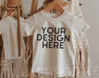 Kids White Tshirt Mockup - Kids Shirt Mockup, White T-Shirt Mockup, Toddler Shirt Mockup, Kids Mockup Shirt, Outdoor Mockup, T-Shirt Model